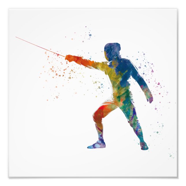 Foto watercolor fencing (Frente)