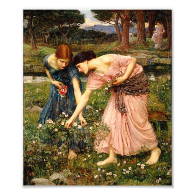 Foto Waterhouse Gather Ye Rosebuds Impressão (Frente)