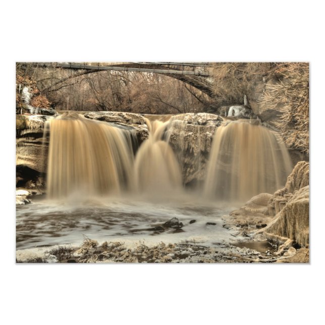 Foto West Falls of the Black River, Elyria, Ohio (Frente)