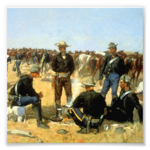 Foto Western Art "Café da manhã de Cavalryman"