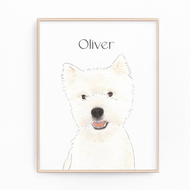 Foto Westie West Highland Terrier Art Personalizado (Criador carregado)
