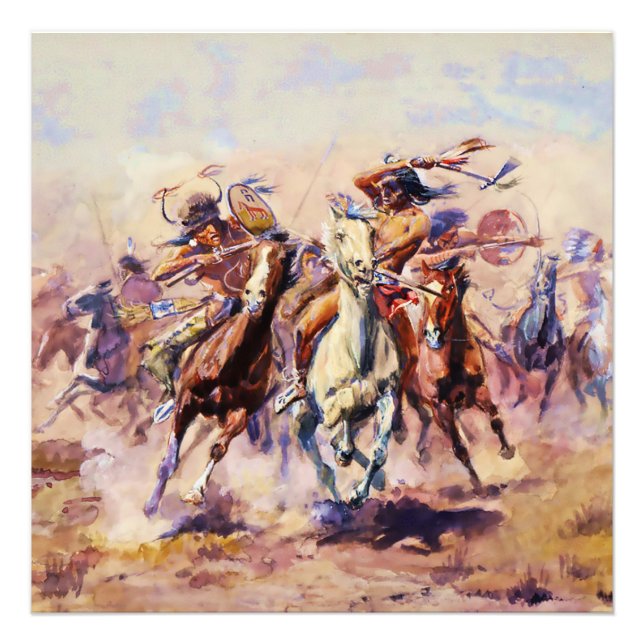 Foto "When Sioux and Blackfoot Mede", por Charles M Rus (Frente)