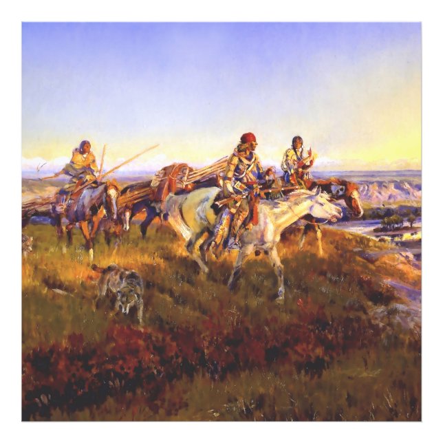 Foto "When White Men Turn Red", por Charles M Russell (Frente)