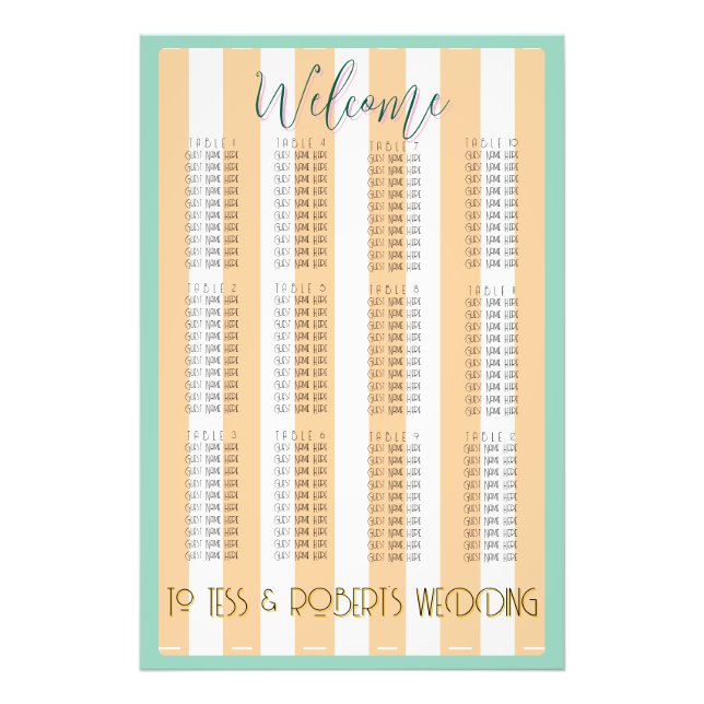 Foto White and Yellow Stripes & Purple Trim  (Frente)