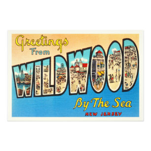 Foto Wildwood pelo cartão do vintage de New-jersey NJ