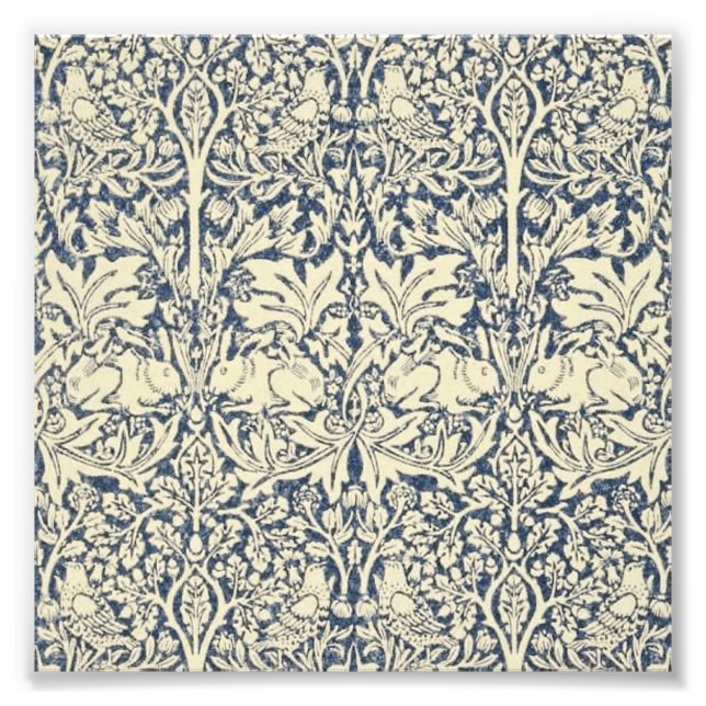Foto William Morris, cinza Azul, padrão, art nouveau, v (Frente)