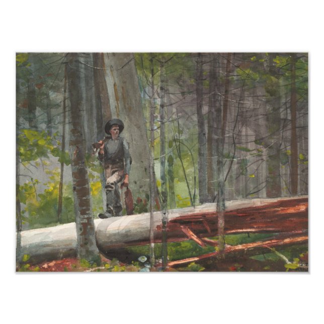 Foto Winslow Homer - Hunter no Adirondacks (Frente)