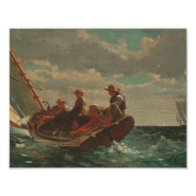Foto Winslow Homer - Respirando (Um Vento Justo) (Frente)