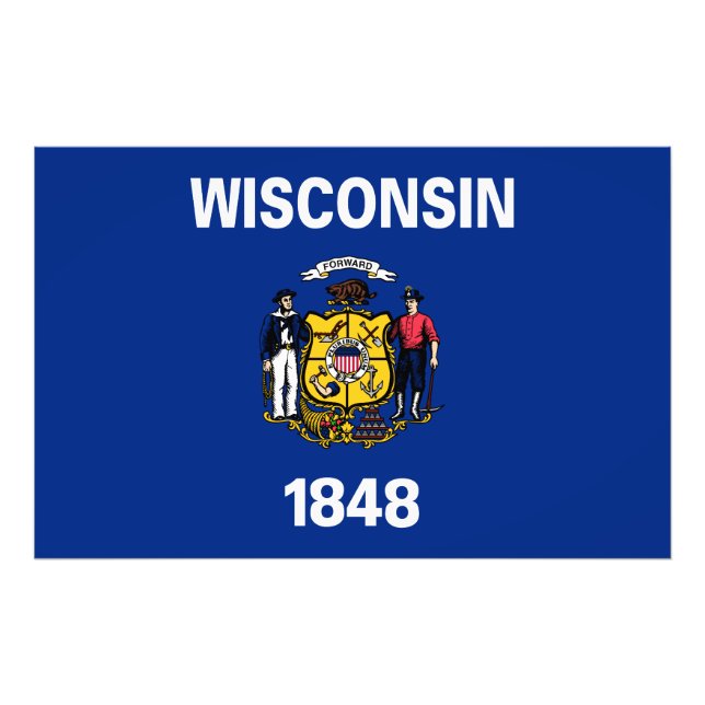 Foto Wisconsin State Flag USA (Frente)
