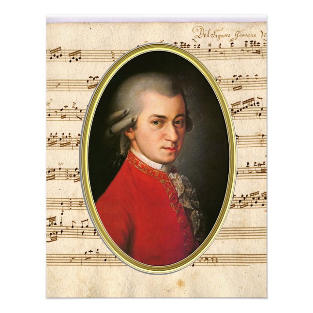 Foto Wolfgang Amadeus Mozart Retrato Alargamento (Frente)