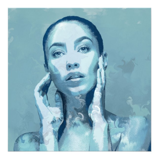 Foto "Woman in Blue" (Frente)