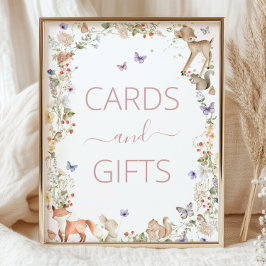 Foto Woodland Animals Wildflower Cards and Gifts Sign