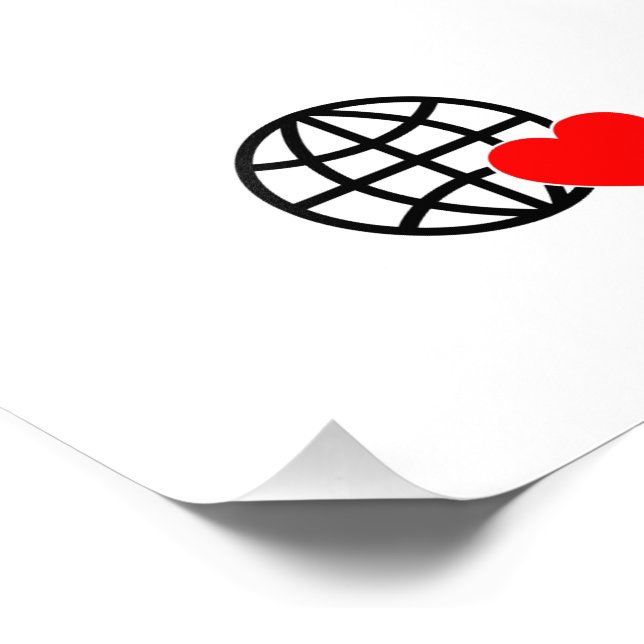 Foto World Love Globe Icon | Heart Earth Summer Design (Borda)