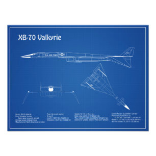 Foto XB-70 Valkyrie - Planos de avião Blueprint AD
