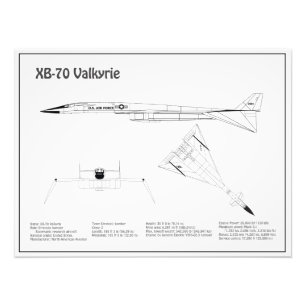 Foto XB-70 Valkyrie - Planos de avião Blueprint BD
