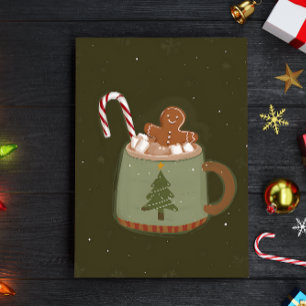 Foto Xícara de Chocolate Quente de Natal Biscoito de Ge