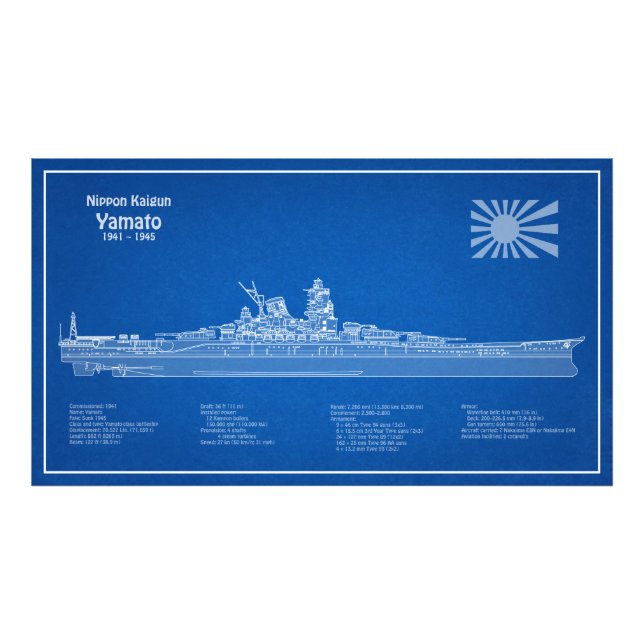 Foto Yamato - Planos de Impressão Blueprint de Entrega  (Frente)