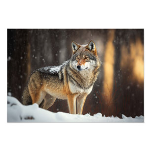 Foto Yellowstone Wolf Photo Impressão