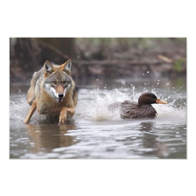 Foto Yellowstone Wolf Photo Impressão (Frente)
