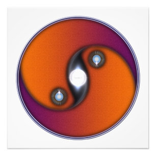 Foto Yin Yang Sun Orange Violet