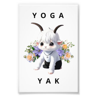 Foto Yoga Yak - Tranquil Animal Nursery Art