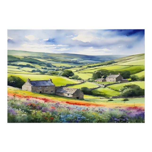 Foto "Yorkshire Meadowsong" Landscape Yorkshire Dales (Frente)