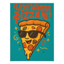 You Wanna Pizza Me Funny Retro Design