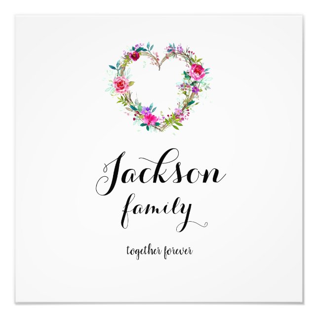 Foto Your family name Photo Enlargement (Frente)