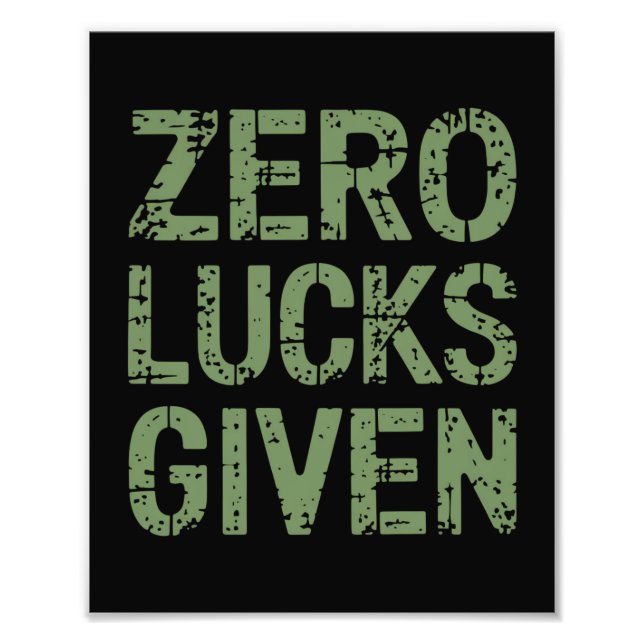 Foto Zero Sorte Dado St Paddy's Dia Hilarante Patricks (Frente)