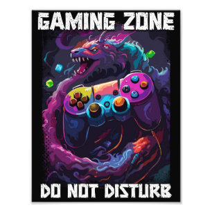 Foto Zona de jogos não perturbe a arte Legal do dragão