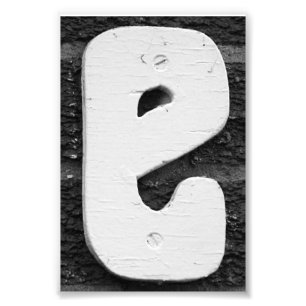 Fotografia 4x6 preto & branco de E10 da letra do