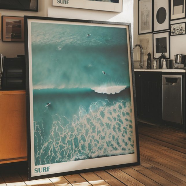 Fotografia Aérea de Surf no Oceano Poster de Pared (Criador carregado)