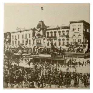 Fotografia Antiga de Nova Orleans Desfile de Mardi