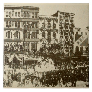 Fotografia Antiga de Nova Orleans Desfile de Mardi