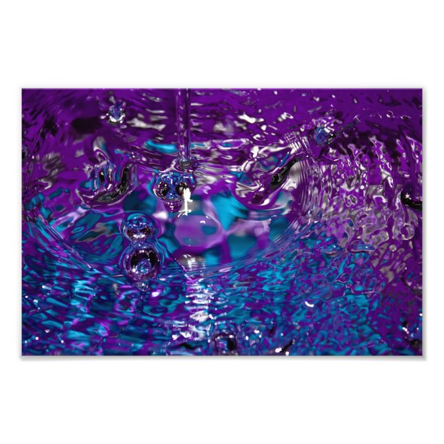 Fotografia de água Abstrato azul e púrpura (Frente)