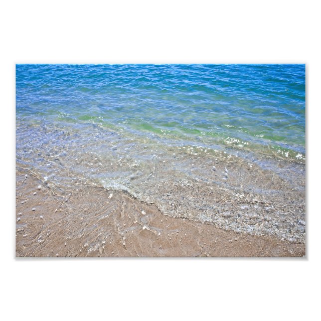 Fotografia de água Abstrato verde azul (Frente)