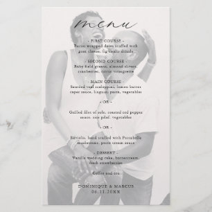 Fotografia de Caligrafia Elegante Menu de Casament
