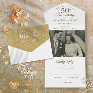 Fotografia de Monograma de Aniversário de 50 Anos