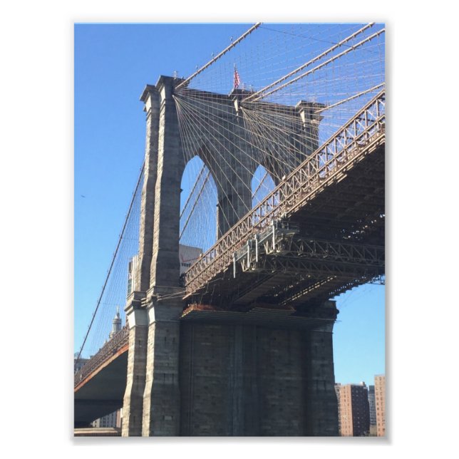 Fotografia do Brooklyn Bridge Sky Nova Iorque NYC (Frente)