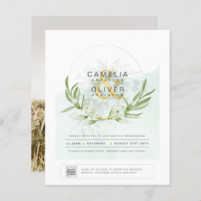 FOTOGRAFIA EM GRANDE ESCALA Convite QR CÓDIGO F (Frente/Verso)