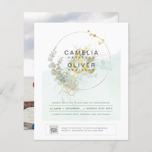 FOTOGRAFIA EM GRANDE ESCALA Convite QR CÓDIGO F (Frente/Verso)