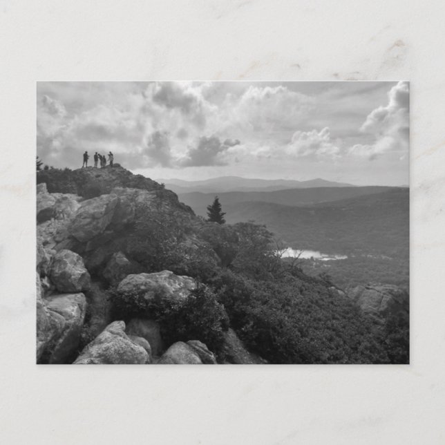 Fotografia em preto e branco de paisagem em cartão (Frente)