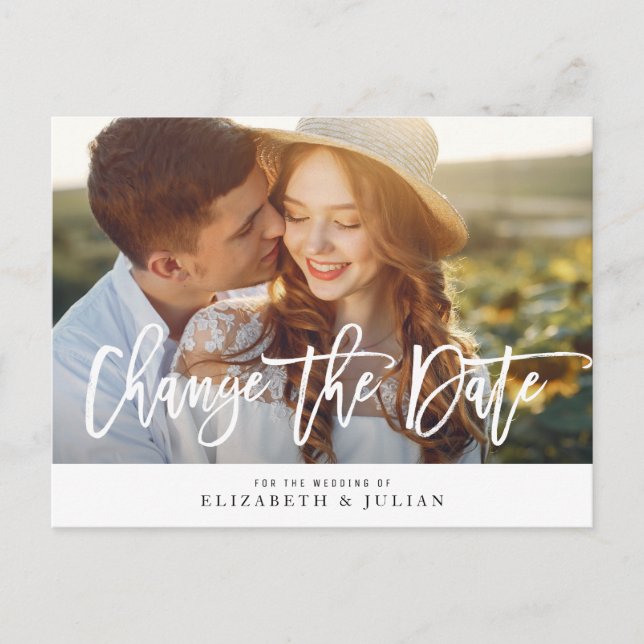 Fotografia encantadora muda cartão de data (Frente)