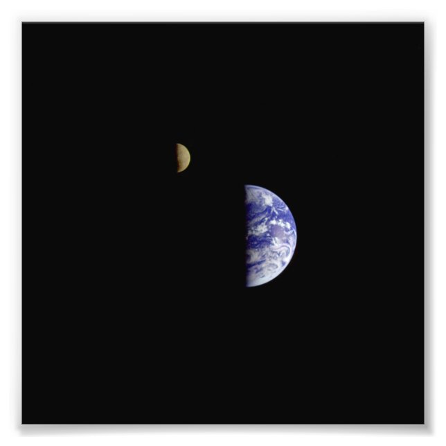 Fotografia espacial da Lua Terra Galileo (Frente)