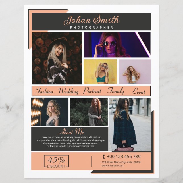 Fotografia Flyer Modelo (Frente)