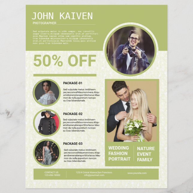 Fotografia Flyer Modelo (Frente)