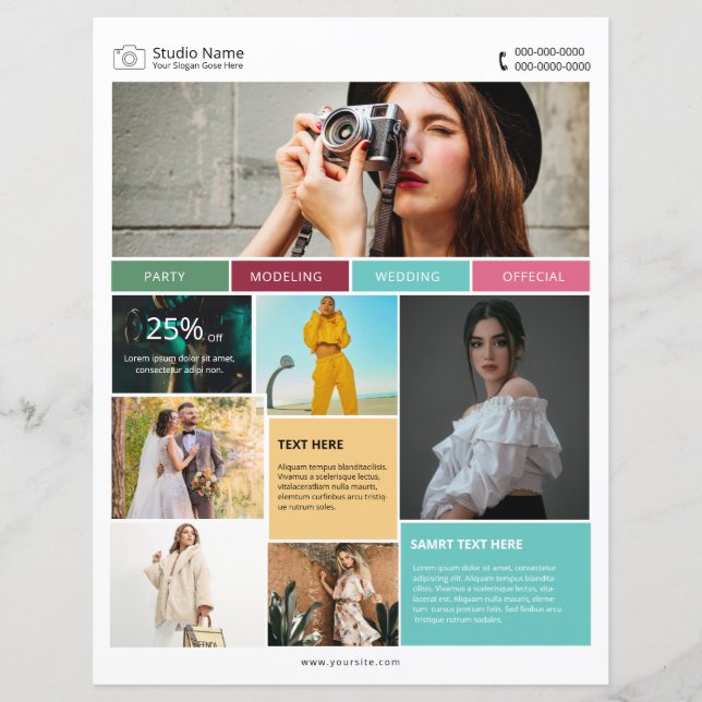 Fotografia Flyer Modelo (Frente)