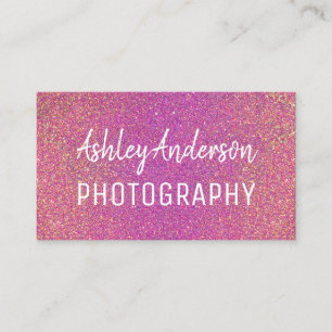 Fotografia Glitter Sparkle Cartão de visita femin