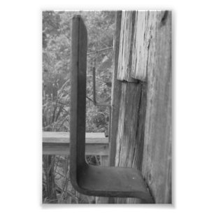 Fotografia L6 4x6 preto e branco da letra do