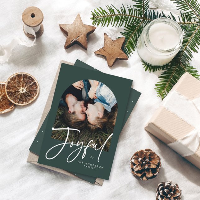 Fotografia moderna elegante 1 Natal verde (Criador carregado)